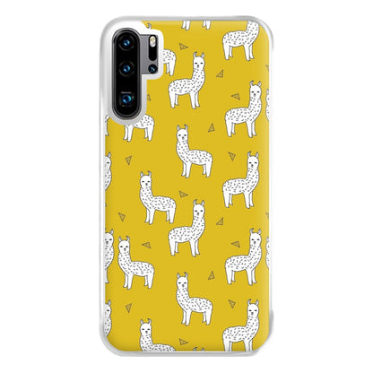 Mustard Alpaca Pattern Phone Case for Huawei P30 Pro