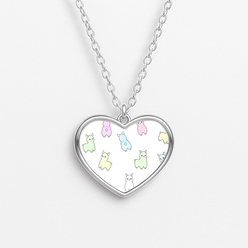 Pastel Pacas Heart Necklace