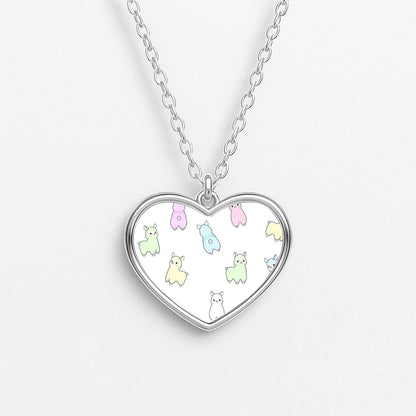 Pastel Pacas Heart Necklace