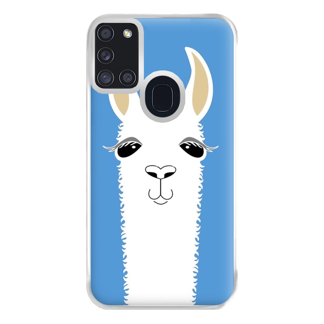 Llama Portrait Phone Case for Galaxy A21s