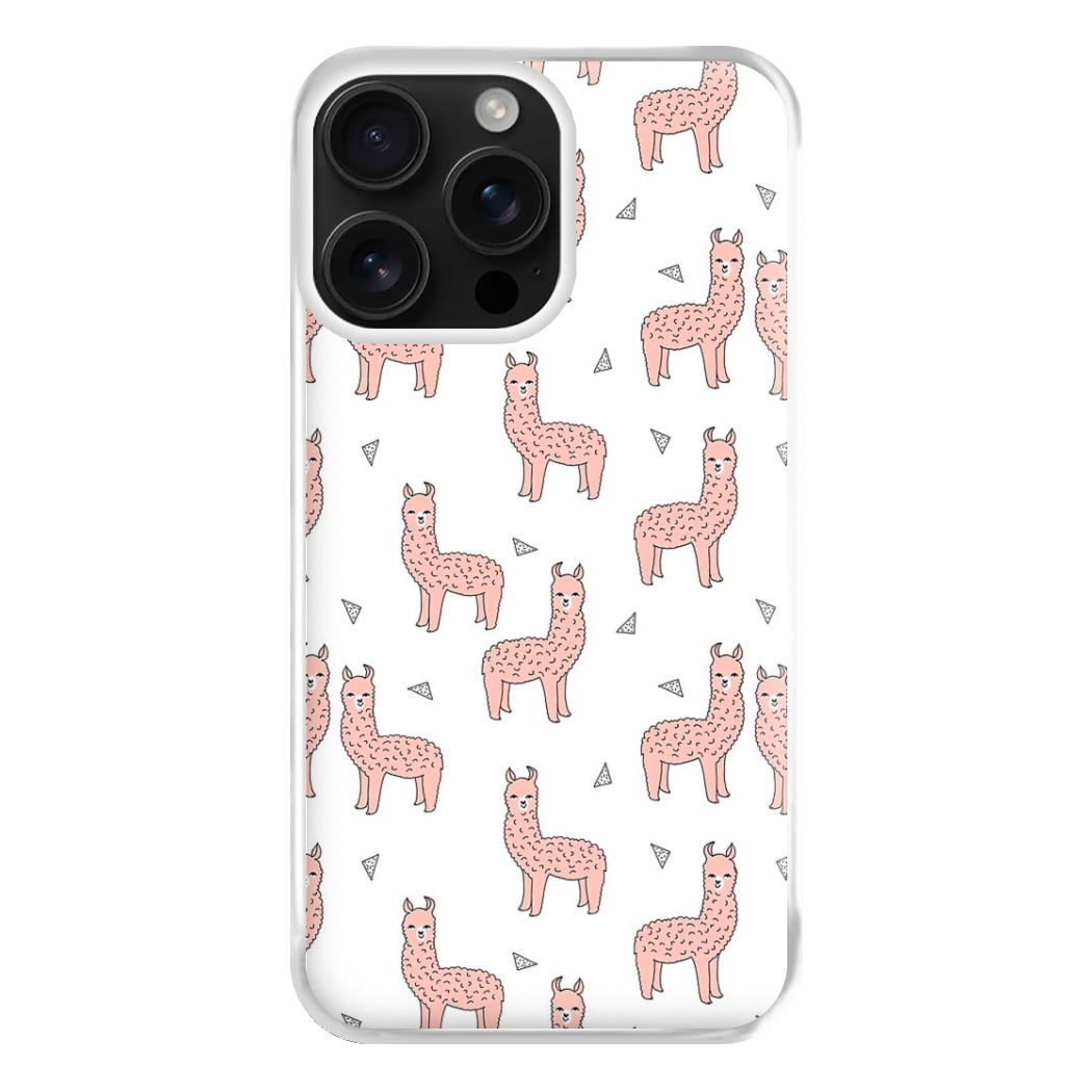 Pale Pink Alpaca Pattern Phone Case