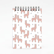 Pale Pink Alpaca Pattern Notebook 4