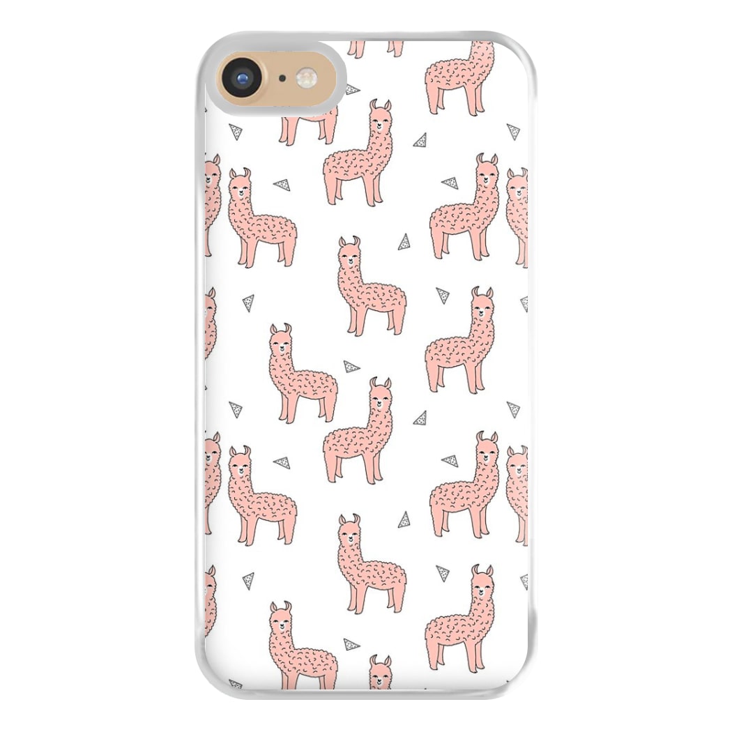 Pale Pink Alpaca Pattern Phone Case for iPhone 6 / 7 / 8 / SE