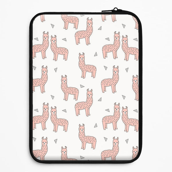 Pale Pink Alpaca Pattern Universal Laptop Sleeve