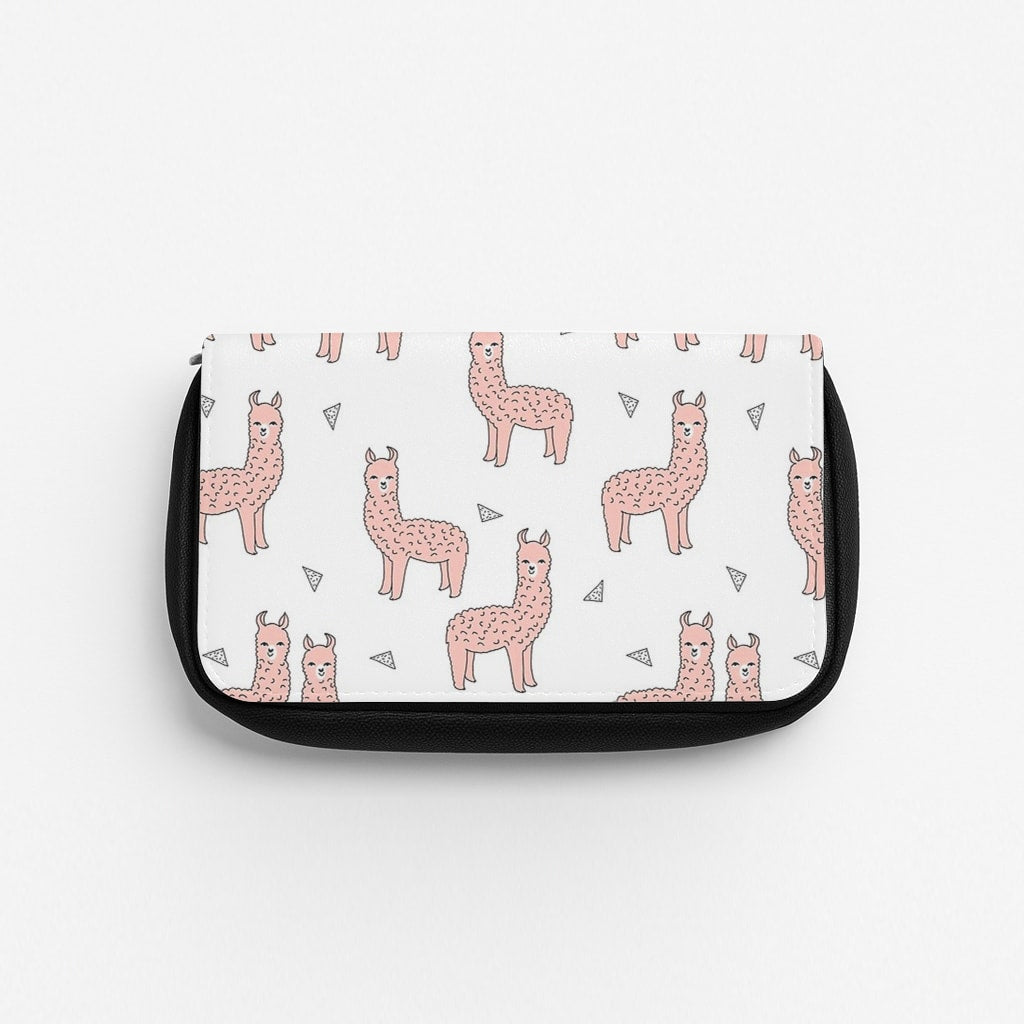 Pale Pink Alpaca Pattern Pencil Case