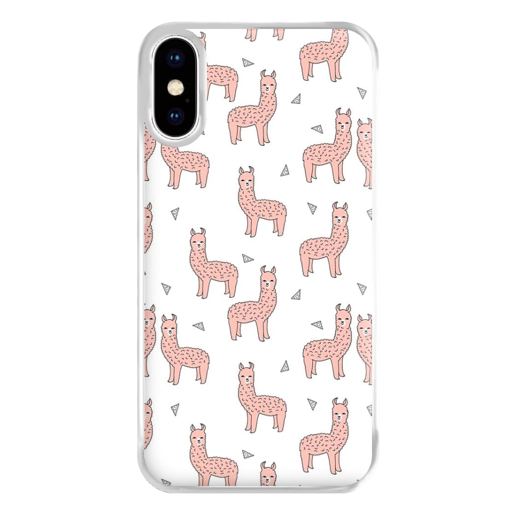 Pale Pink Alpaca Pattern Phone Case for iPhone XS Max