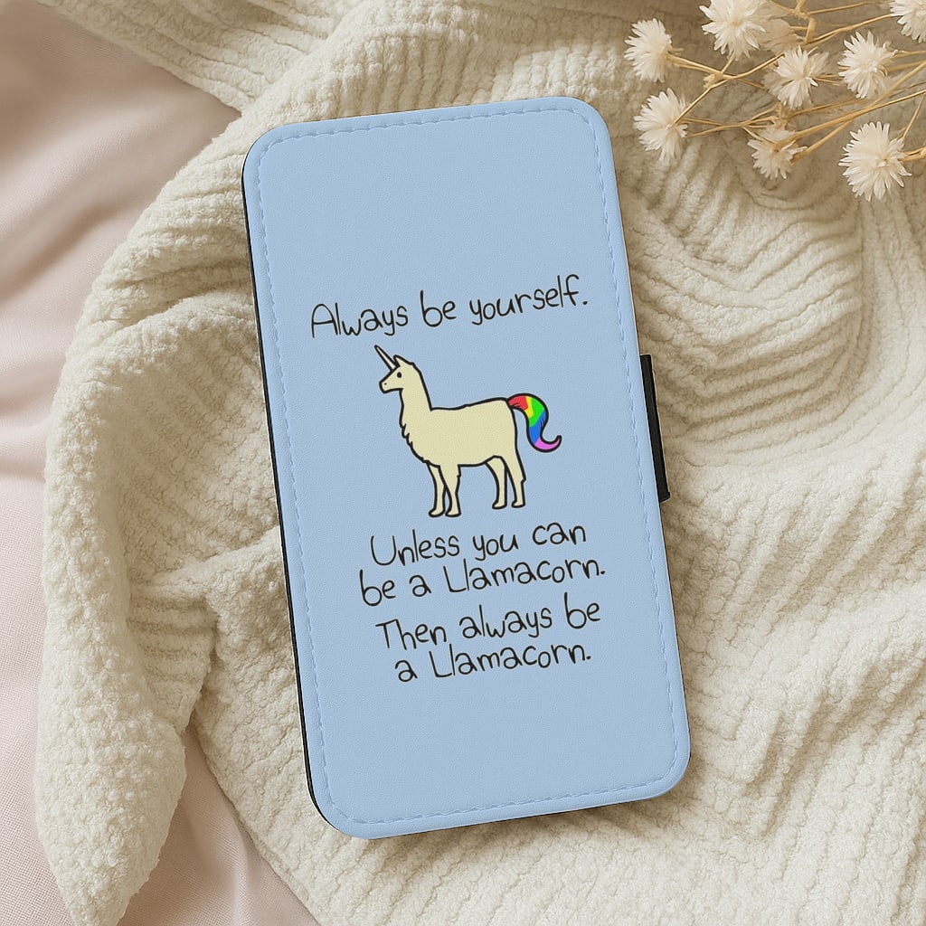 Always Be Yourself, Unless You Can Be A Llamacorn Wallet Phone Case