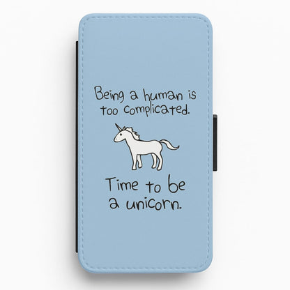 Time To Be A Unicorn Flip / Wallet Phone Case