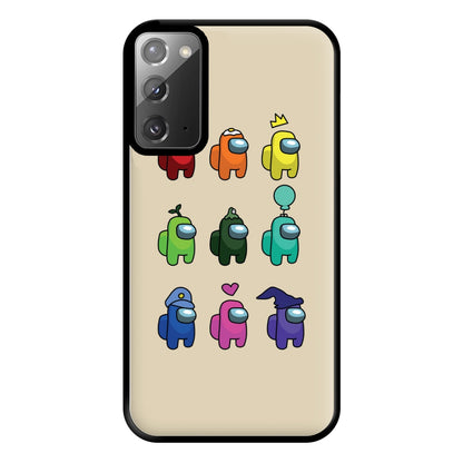 Among Gaming characters Phone Case for Galaxy Note 20 Ultra