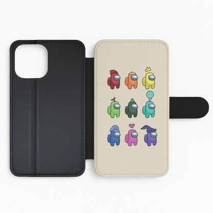 Among Gaming characters Flip Phone Case
