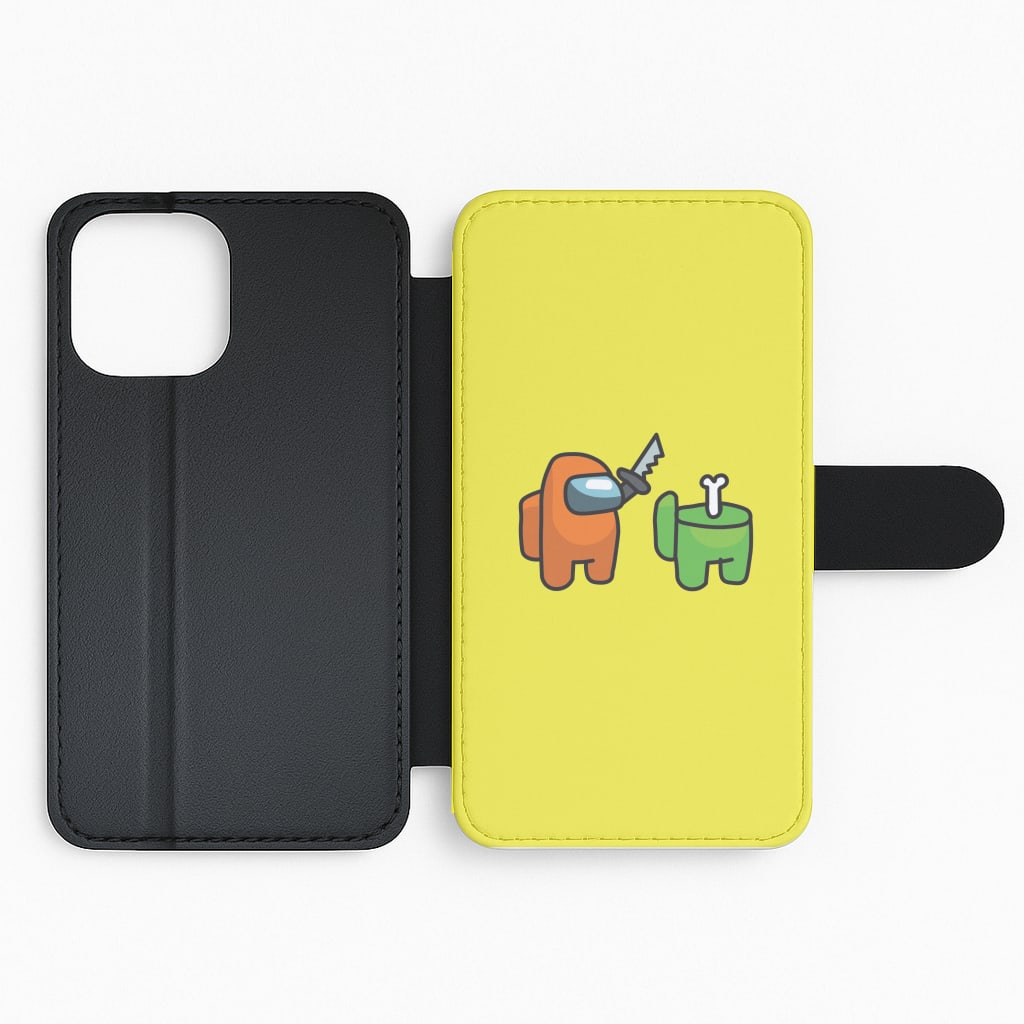 Among Gaming Killed Flip Phone Case