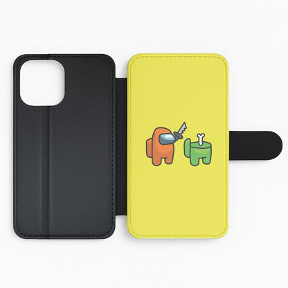 Among Gaming Killed Flip Phone Case