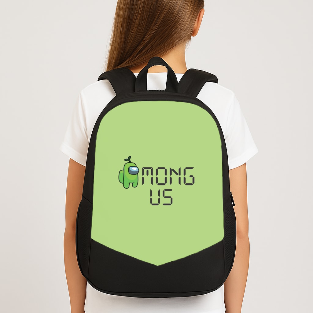 Among Gaming - Green School Bag