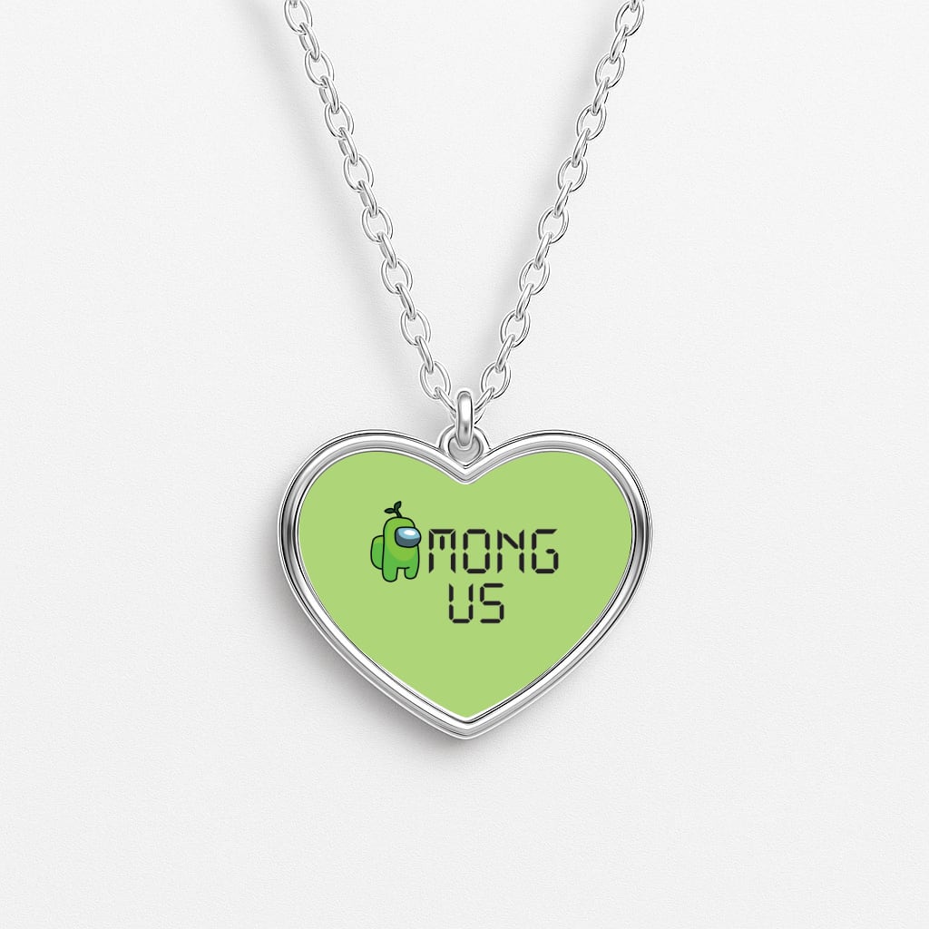 Among Gaming - Green Heart Necklace