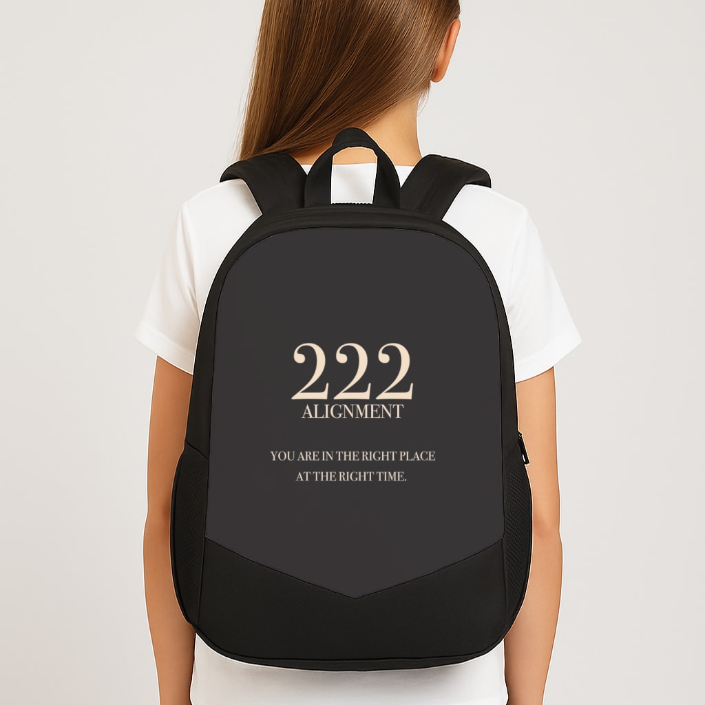 222 - Angel Numbers Large School Bag