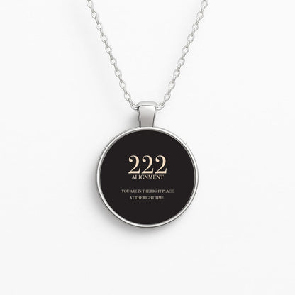 222 - Angel Numbers Circle Necklace