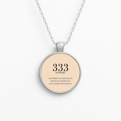 333 - Angel Numbers Circle Necklace