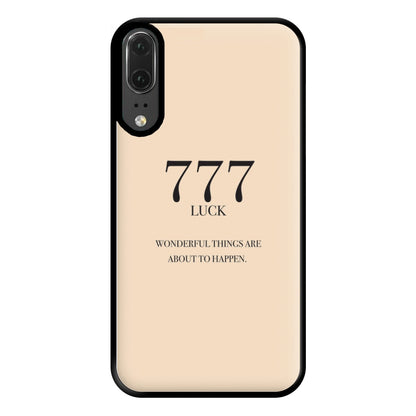 777 - Angel Numbers Phone Case for Huawei P20