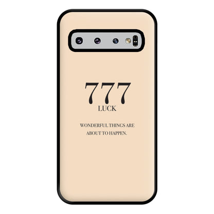 777 - Angel Numbers Phone Case for Galaxy S10 Plus