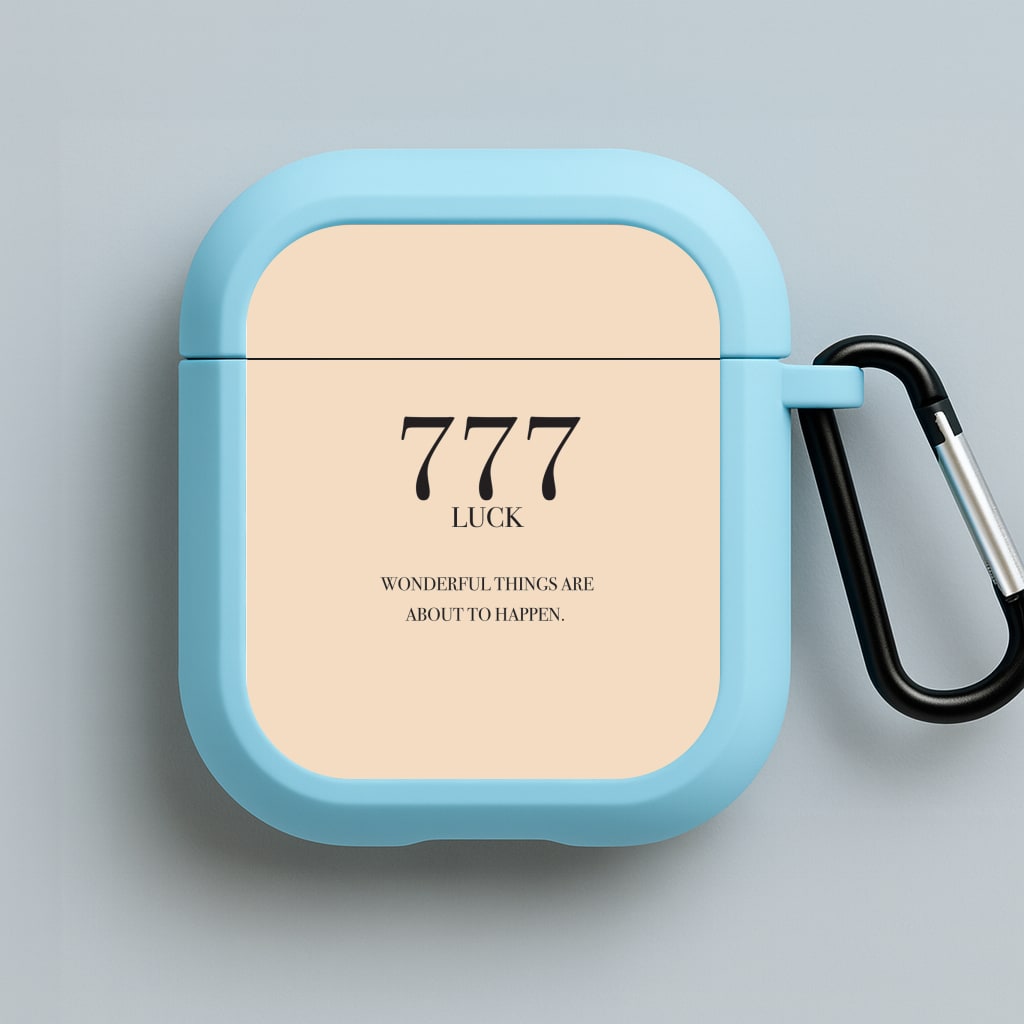 777 - Angel Numbers Blue AirPods Case
