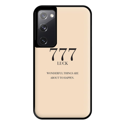 777 - Angel Numbers Phone Case for Galaxy S20FE