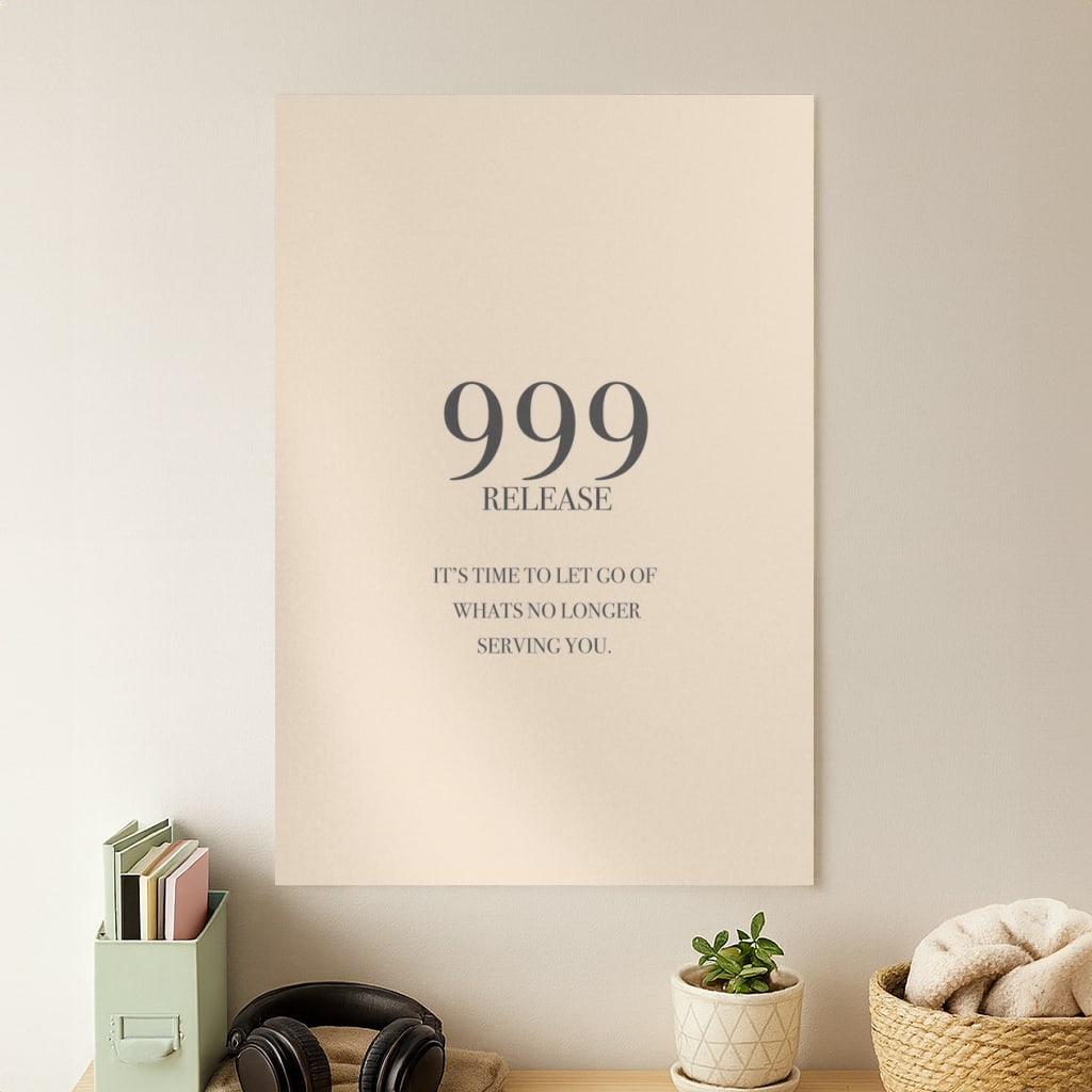 999 - Angel Numbers Poster