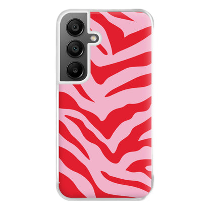 Pink Zebra - Animal Patterns Phone Case for Galaxy A55