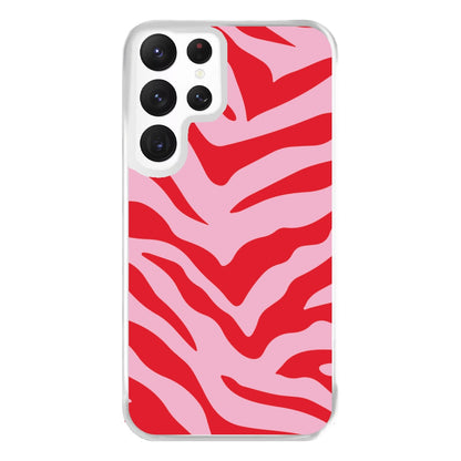 Pink Zebra - Animal Patterns Phone Case for Galaxy S22 Ultra