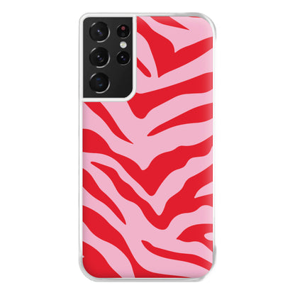 Pink Zebra - Animal Patterns Phone Case for Galaxy S21 Ultra