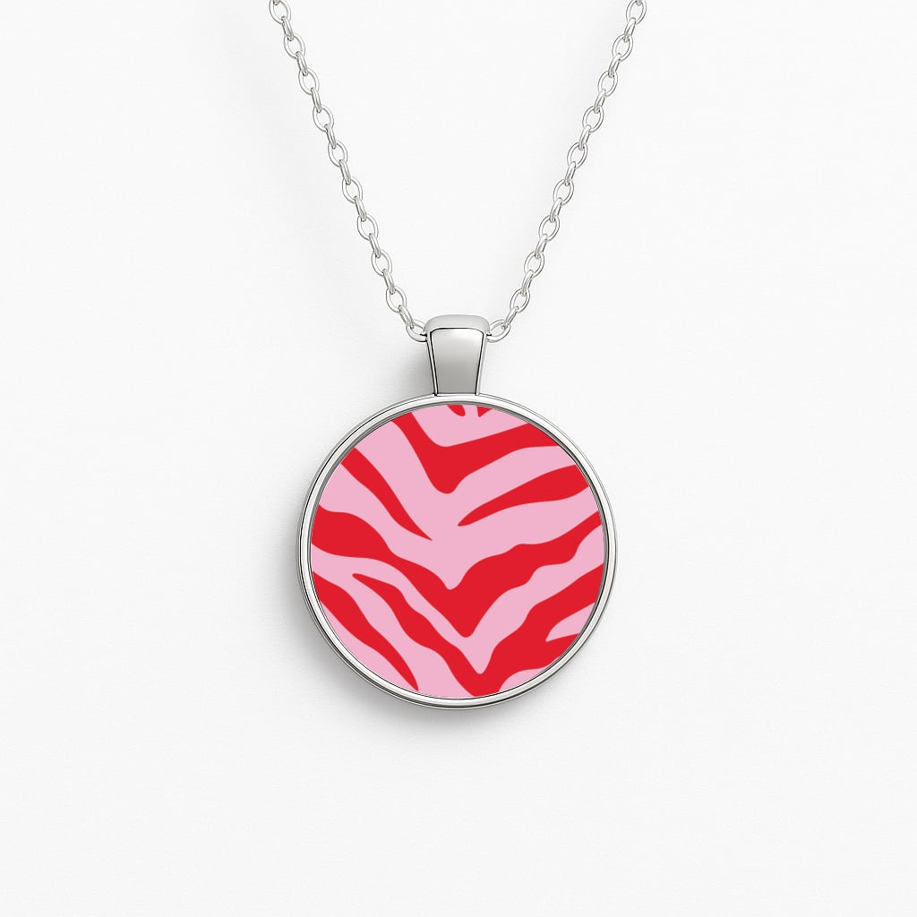 Pink Zebra - Animal Patterns Necklace