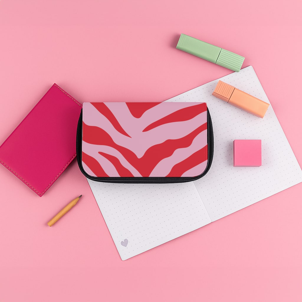 Pink Zebra - Animal Patterns Pencil Case