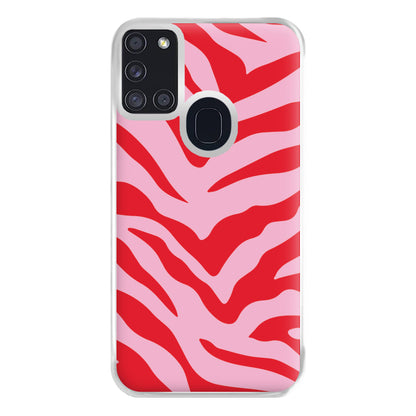 Pink Zebra - Animal Patterns Phone Case for Galaxy A21s