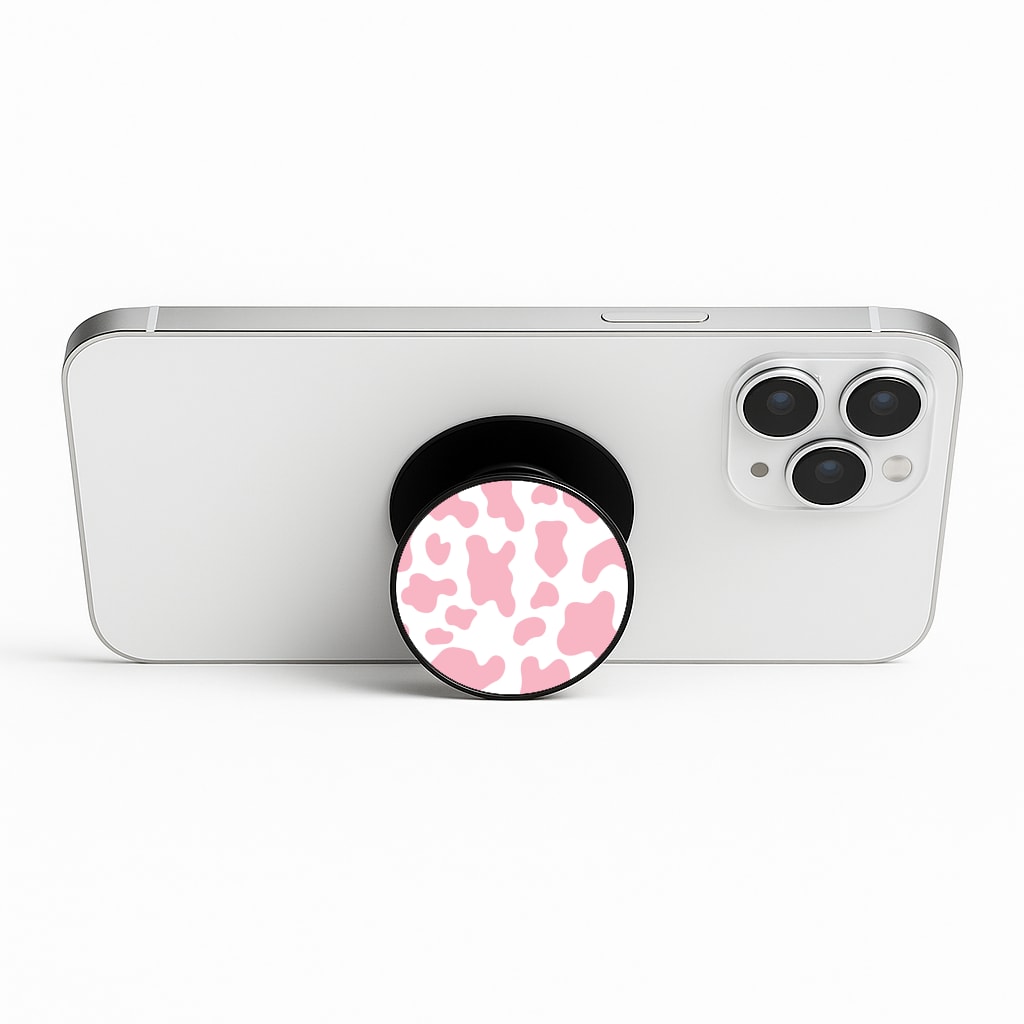 Pink Cow - Animal Patterns Phone Stand