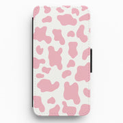 Pink Cow - Animal Patterns Flip / Wallet Phone Case 1
