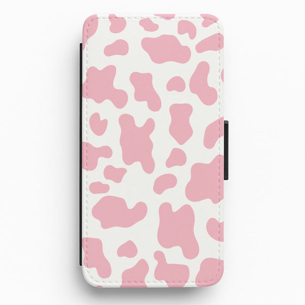 Pink Cow - Animal Patterns Flip / Wallet Phone Case