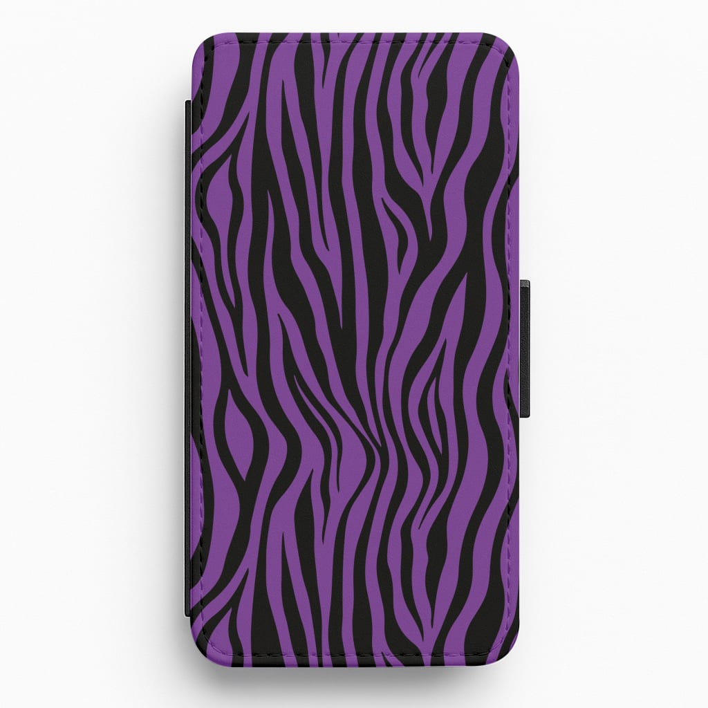 Purple Zebra - Animal Patterns Flip / Wallet Phone Case