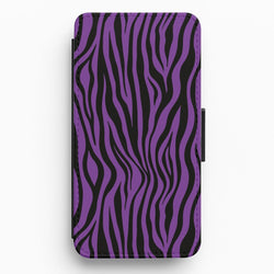 Purple Zebra - Animal Patterns Flip / Wallet Phone Case