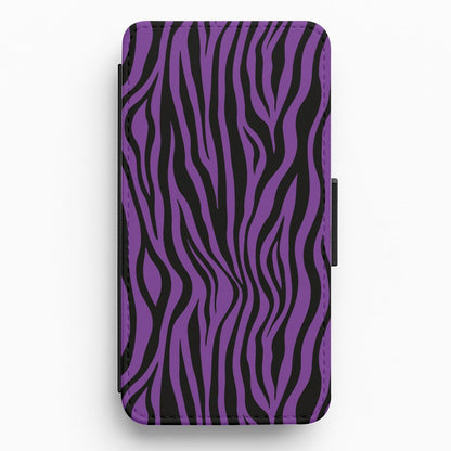 Purple Zebra - Animal Patterns Flip / Wallet Phone Case
