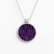 Purple Zebra - Animal Patterns Necklace 1