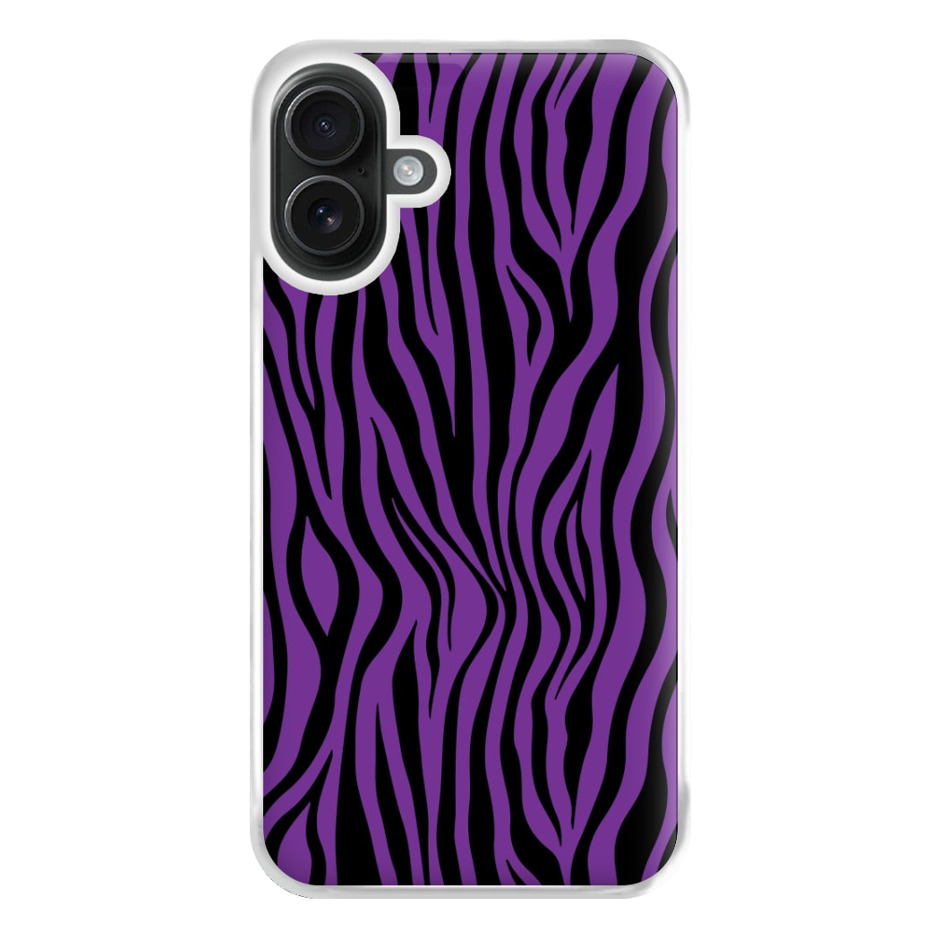 Purple Zebra - Animal Patterns Phone Case for iPhone 16 Plus