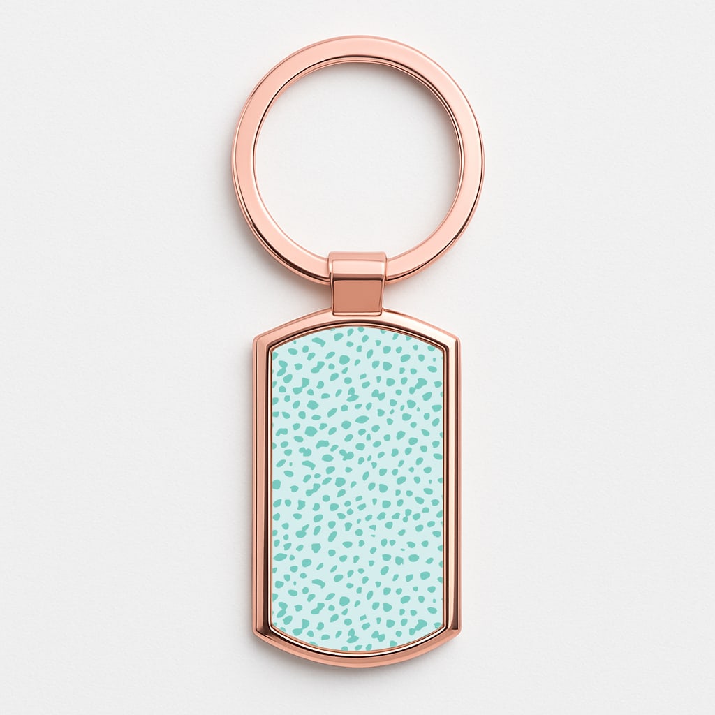 Cheetah - Animal Patterns Rose Gold Keyring