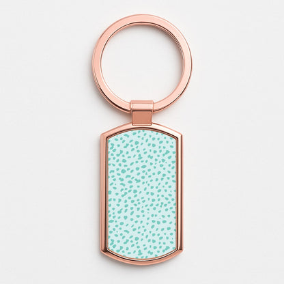 Cheetah - Animal Patterns Rose Gold Keyring