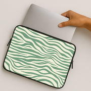 Green Zebra - Animal Patterns Laptop Sleeve 2