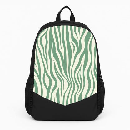 Green Zebra - Animal Patterns Large Backpack