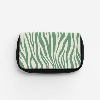 Green Zebra - Animal Patterns Pencil Case