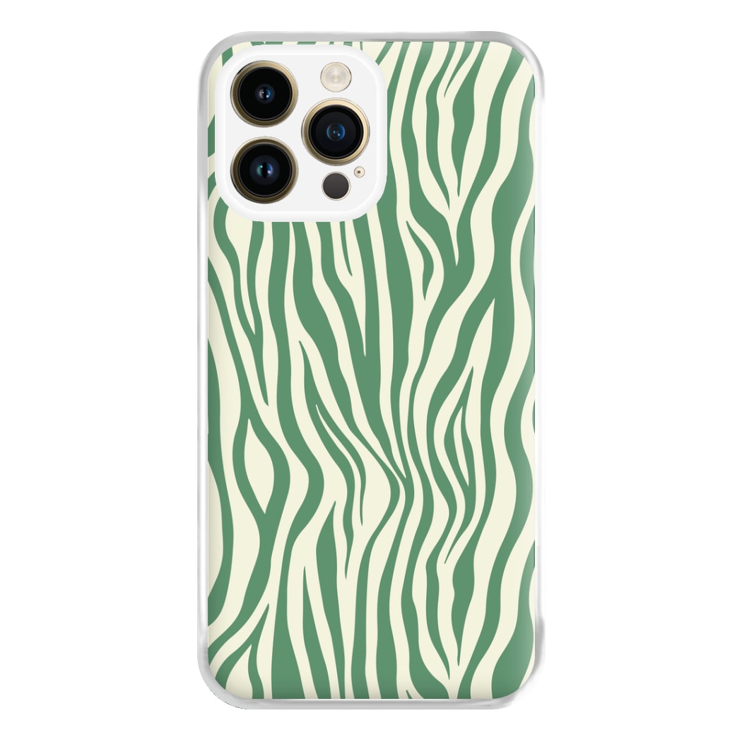 Green Zebra - Animal Patterns Phone Case for iPhone 14 Pro Max