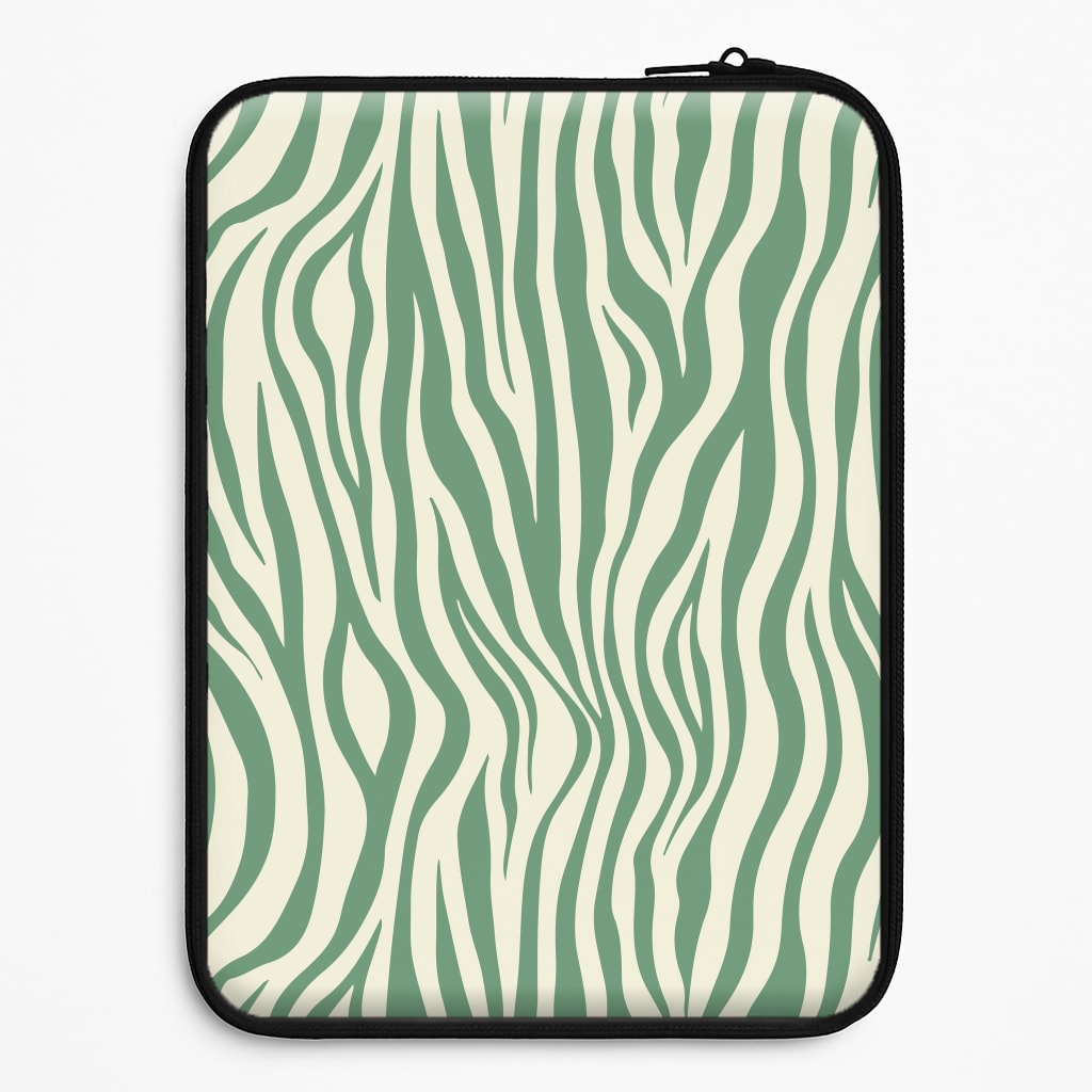 Green Zebra - Animal Patterns Laptop Sleeve