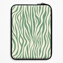 Green Zebra - Animal Patterns Laptop Sleeve