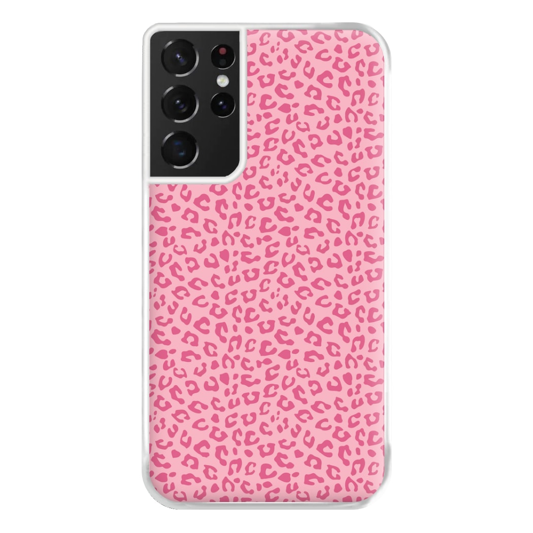 Pink Cheetah - Animal Patterns Phone Case for Galaxy S21 Ultra