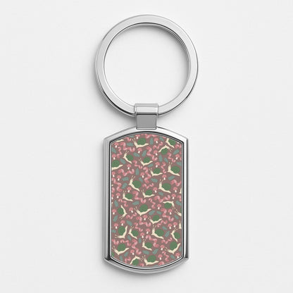 Snails - Animal Patterns Silver Keyring